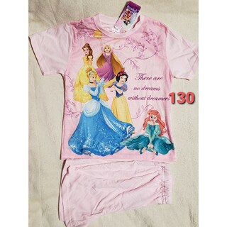 ディズニー(Disney)の新品 130 半袖パジャマ ナイトウェア ルームウェア ディズニー プリンセス(パジャマ)