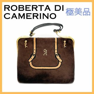 ROBERTA DI CAMERINO - ロベルタディカメリーノ ヴィンテージ ベロア カメリーノ バゴンギ ハンドバッグ