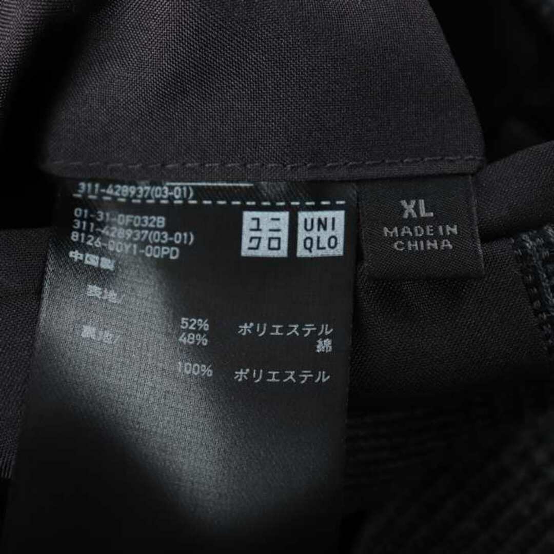 UNIQLO(ユニクロ)のユニクロ テーラードジャケット アウター スーツ チェック柄 メンズ XLサイズ ブラック UNIQLO メンズのジャケット/アウター(テーラードジャケット)の商品写真