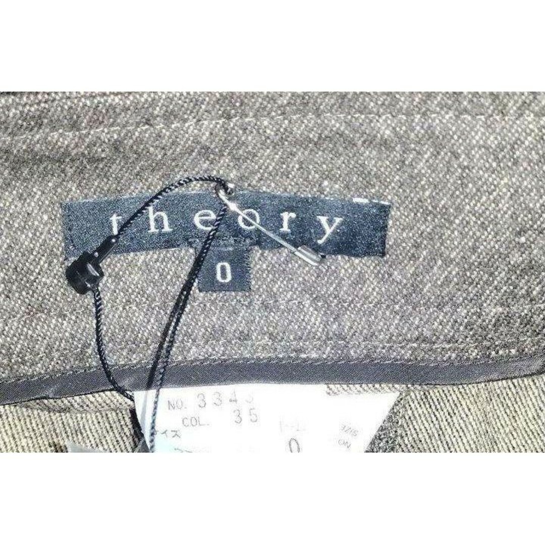 theory(セオリー)の未使用♥新品♥theory♥セオリー♥ひざ丈スカート♥ブラウン♥台形♥タグ付き レディースのスカート(ひざ丈スカート)の商品写真