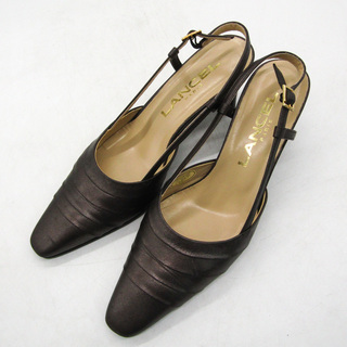 ランセル(LANCEL)のランセル パンプス バックストラップ ブランド 靴 シューズ 日本製 レディース 24.5サイズ ブラウン LANCEL(ハイヒール/パンプス)