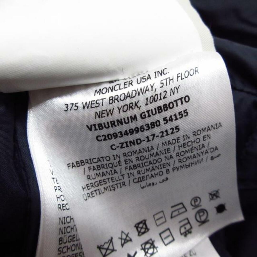 MONCLER(モンクレール)のMONCLER(モンクレール) ダウンコート サイズ0 XS レディース VIBURNM(ヴィバーナム) ネイビー レディースのジャケット/アウター(ダウンコート)の商品写真