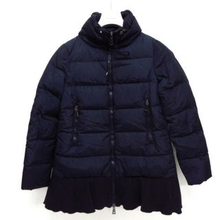 モンクレール(MONCLER)のMONCLER(モンクレール) ダウンコート サイズ0 XS レディース VIBURNM(ヴィバーナム) ネイビー(ダウンコート)