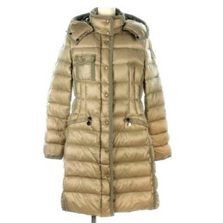 モンクレール(MONCLER)のMONCLER(モンクレール) ダウンコート サイズ2 M レディース HERMINE(エルミンヌ) ベージュ 長袖/冬物(ダウンコート)