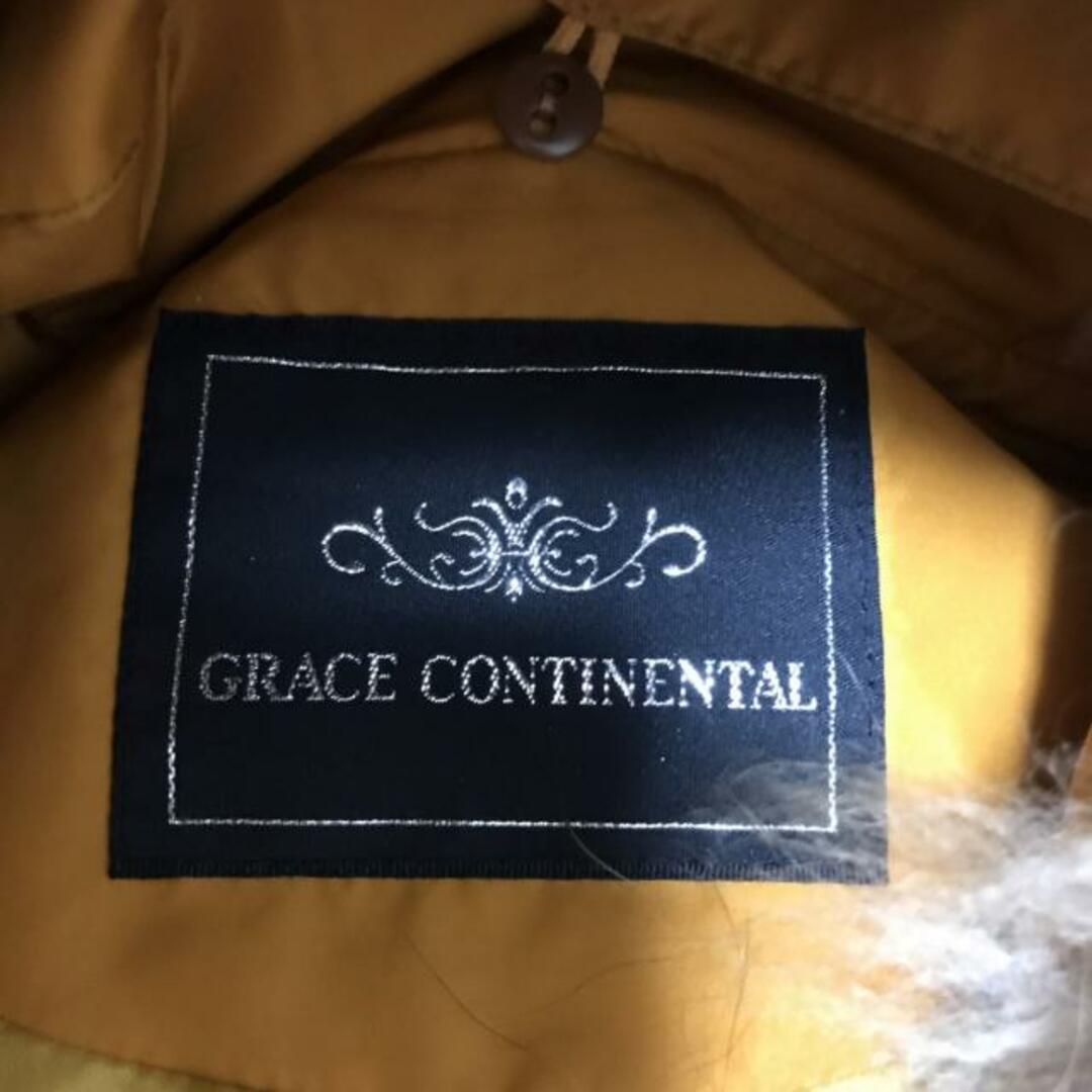 GRACE CONTINENTAL(グレースコンチネンタル)のGRACE CONTINENTAL(グレースコンチネンタル) ダウンコート サイズ36 S レディース美品  - オレンジ 長袖/ファー/冬 レディースのジャケット/アウター(ダウンコート)の商品写真