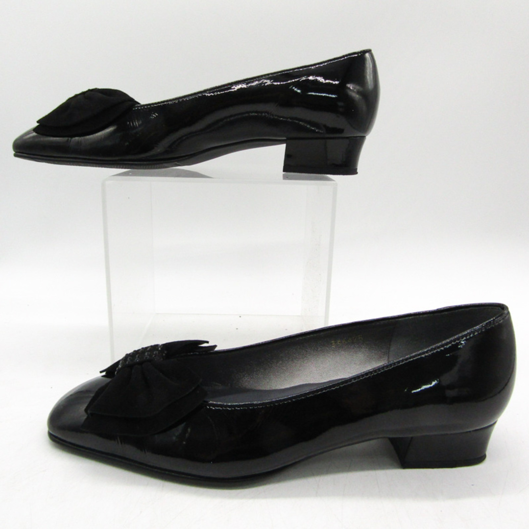 イナバ パンプス スクエアトゥ ブランド フォーマル 靴 シューズ 日本製 黒 レディース 25サイズ ブラック t.inaba レディースの靴/シューズ(ハイヒール/パンプス)の商品写真