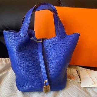 エルメス(Hermes)の希少品HERMES ブルーエレクトニック ピコタンロック Gカデナ MM (ハンドバッグ)