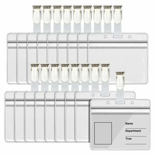 【色: ホワイト】Chouiery 35枚入れ 名札クリップ バンドクリップ ネ(その他)