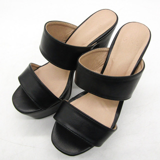 グレイル サンダル 美品 プラットフォーム ハイヒール 靴 シューズ 黒 レディース 22.5サイズ ブラック GRAIL