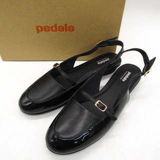 ペダラ パンプス 美品 コンフォート アシックス ブランド 靴 シューズ 日本製 黒 レディース 24サイズ ブラック pedara(ハイヒール/パンプス)