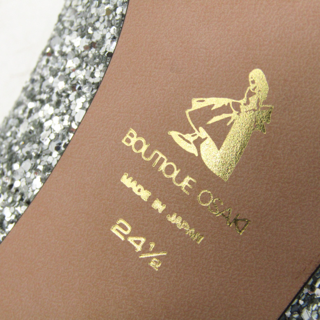 ブティックオーサキ パンプス ハイヒール ブランド 靴 シューズ 日本製 レディース 24.5サイズ シルバー BOUTIQUE OSAKI レディースの靴/シューズ(ハイヒール/パンプス)の商品写真