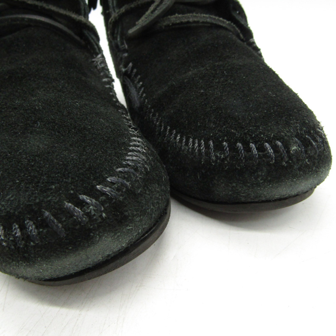 Minnetonka(ミネトンカ)のミネトンカ トランパーアンクルハイブーツ 429 スウェード ブランド 靴 シューズ 黒 レディース 7サイズ ブラック Minnetonka レディースの靴/シューズ(ブーツ)の商品写真
