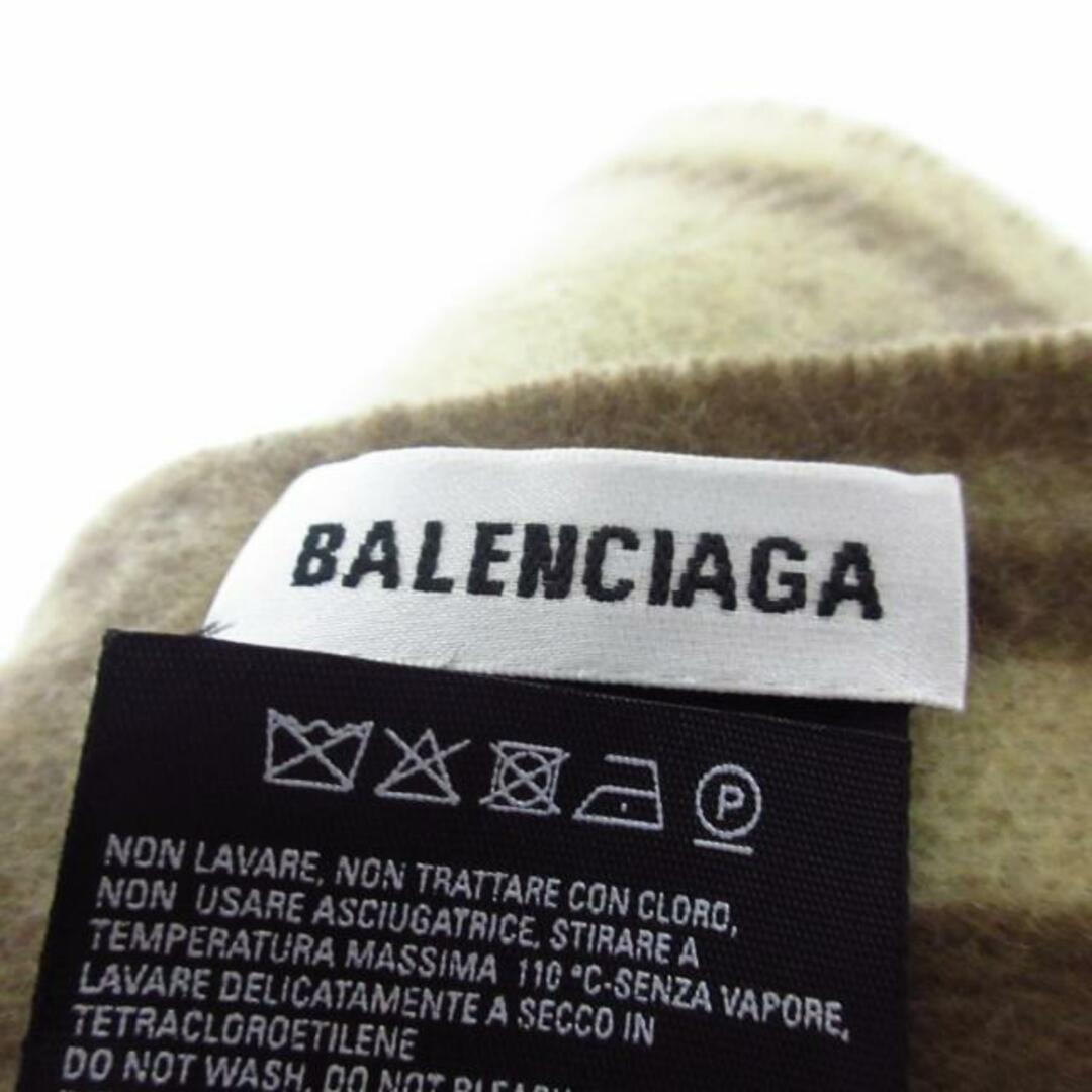 Balenciaga(バレンシアガ)のBALENCIAGA(バレンシアガ) マフラー美品  ザハッカープロジェクト 681511 420B9 ベージュ×ダークブラウン GUCCIコラボ カシミヤ×ウール レディースのファッション小物(マフラー/ショール)の商品写真