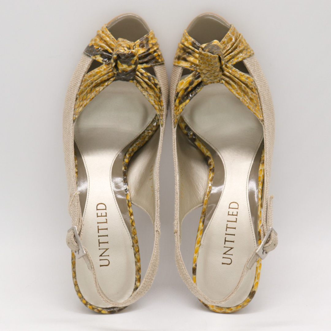 UNTITLED(アンタイトル)のアンタイトル サンダル 美品 ブランド 靴 シューズ 日本製 レディース 22.5サイズ ベージュ UNTITLED レディースの靴/シューズ(サンダル)の商品写真