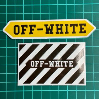 オフホワイト(OFF-WHITE)のa-36 防水ステッカー OFF WHITE 2枚セット(ステッカー)