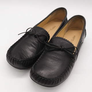 ヒップス ローファー モカシン ブランド 靴 シューズ 日本製 黒 レディース Sサイズ ブラック HIPS(ローファー/革靴)