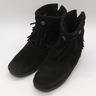 ミネトンカ ハイトップバックジップブーツ 299 ブランド 靴 シューズ 黒  レディース 5サイズ ブラック Minnetonka