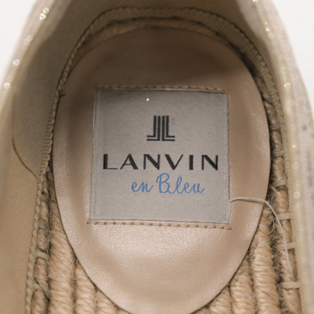 LANVIN en Bleu(ランバンオンブルー)のランバンオンブルー スリッポン エスパドリーユ ブランド 靴 シューズ 黒 レディース 23サイズ ゴールド LANVIN en Bleu レディースの靴/シューズ(スリッポン/モカシン)の商品写真