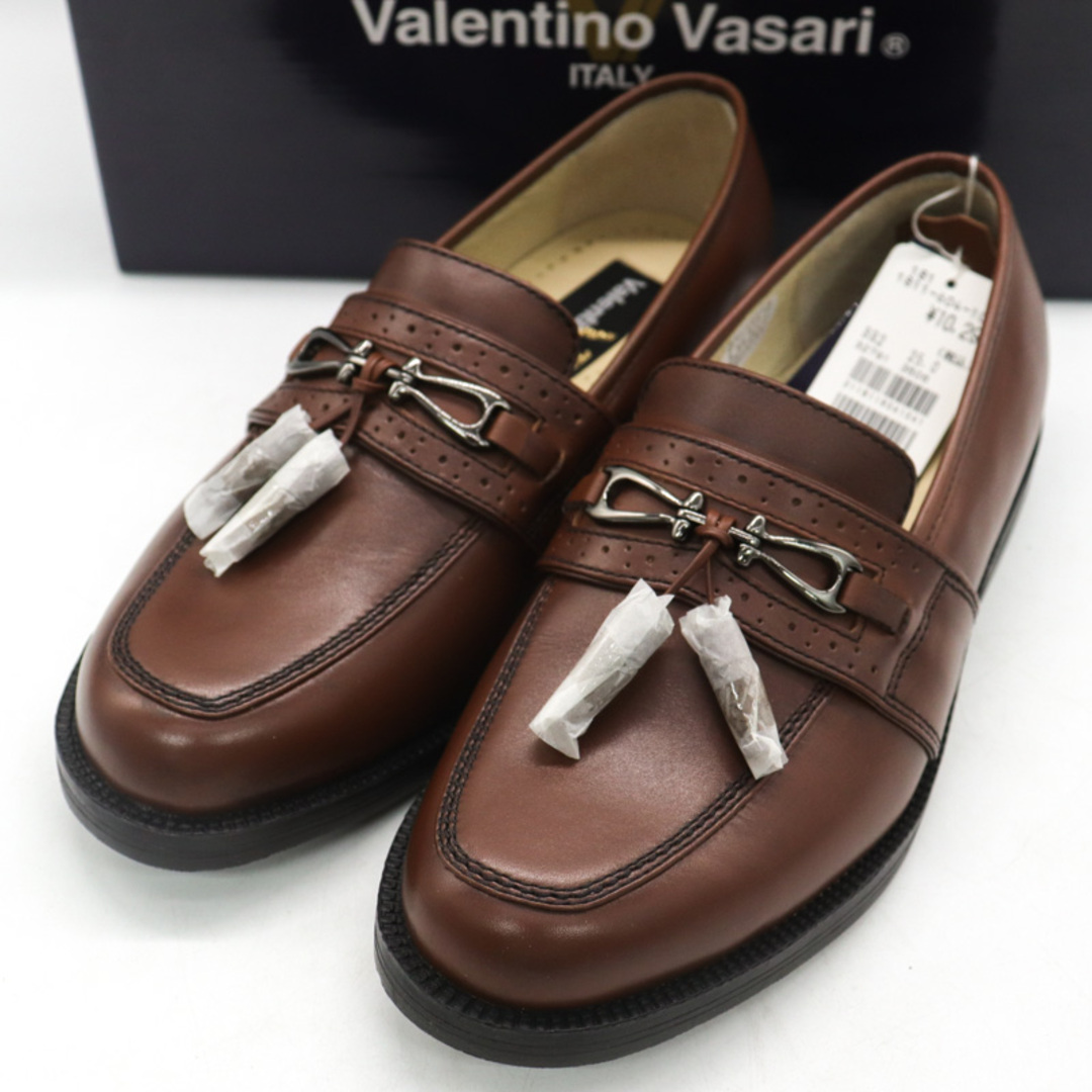 Valentino Vasari ローファー ビジネスシューズ 幅広 3E Uチップ ブランド 紳士靴 メンズ 25サイズ ブラウン ｳﾞｧﾚﾝﾁﾉ･ｳﾞｧｻﾞｰﾘ メンズの靴/シューズ(その他)の商品写真