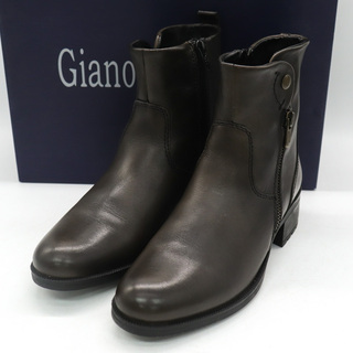 ジアーノバレンティノ ショートブーツ 本革 レザー ブランド 靴 シューズ レディース 35サイズ グレー Giano Valentino(ブーツ)