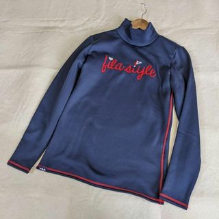 フィラ(FILA)の【FILA】ゴルフウェア　フリース　厚手　トップス　長袖　ネイビー　L(ウエア)