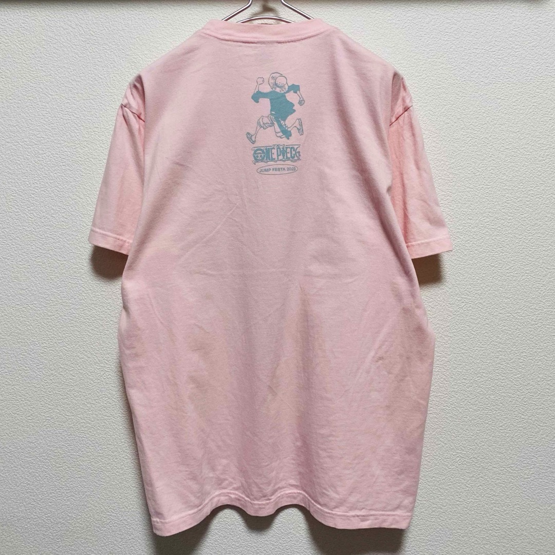 ONE PIECE(ワンピース)の麦わらの一味 Tシャツ ピンク 「ワンピース」 ジャンプフェスタ2023限定 メンズのトップス(Tシャツ/カットソー(半袖/袖なし))の商品写真