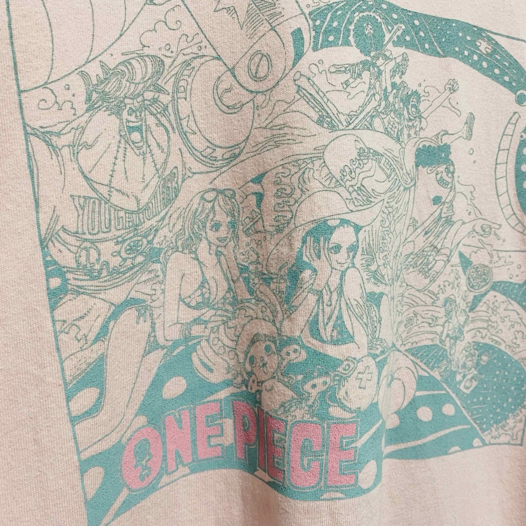 ONE PIECE(ワンピース)の麦わらの一味 Tシャツ ピンク 「ワンピース」 ジャンプフェスタ2023限定 メンズのトップス(Tシャツ/カットソー(半袖/袖なし))の商品写真