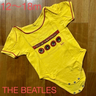 ビートルズ(THE BEATLES)の赤ちゃん　ベビー　子供服　ビートルズ　Beatles 半袖　ロンパース　イエロー(ロンパース)