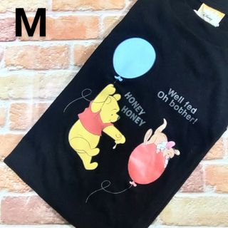 ディズニー(Disney)の【新品】ディズニー くまのプーさん Tシャツ M ブラック かわいいデザイン(Tシャツ(半袖/袖なし))