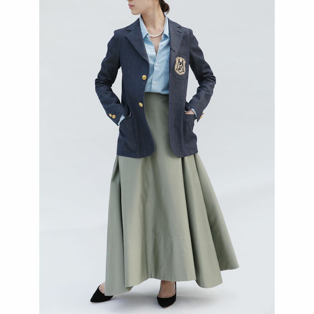 MADISONBLUE(マディソンブルー)の美品　MADISONBLUE　M.SATIN MAXI FLARE SKIRT レディースのスカート(ロングスカート)の商品写真