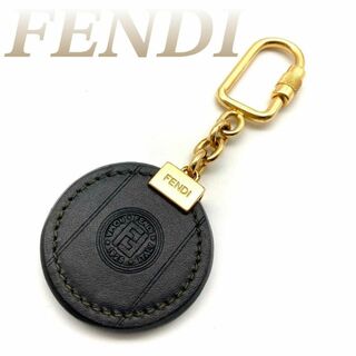 フェンディ(FENDI)のフェンディ ペカン キーホルダー ラウンドチャーム ブラック 60416(キーホルダー)