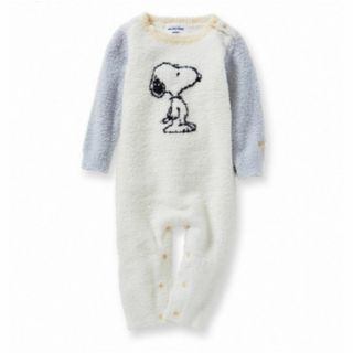 ジェラートピケ(gelato pique)の【ジェラートピケ】PEANUTS　ジャガード　baby　ロンパース　70-80(ロンパース)