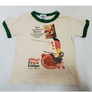 BOOFOOWOO - BOO FOO WOO Kellogg's リンガー プリント Tシャツ S