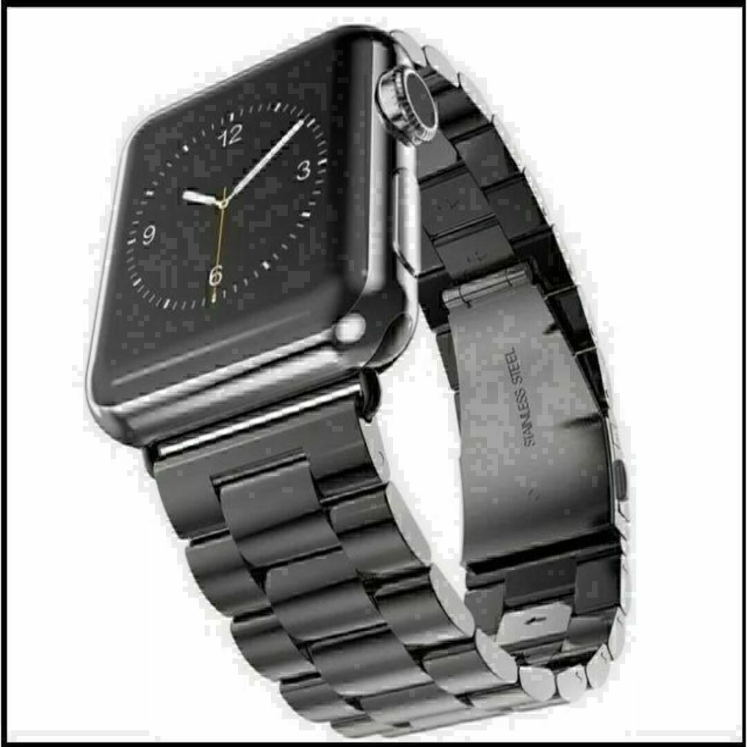 Apple Watch　38/40/41mm　メタル バンド　ブラック　新品 メンズの時計(金属ベルト)の商品写真