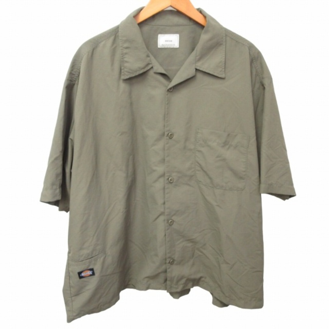 Dickies(ディッキーズ)のディッキーズ × エビコン コラボ シャツ カーキ グリーン系 L~XL  メンズのトップス(シャツ)の商品写真