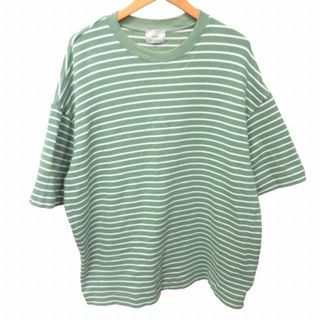 アザー(other)のEVCON エビコン  ボーダーTシャツ カットソー 緑 グリーン 3 L~XL(Tシャツ/カットソー(半袖/袖なし))