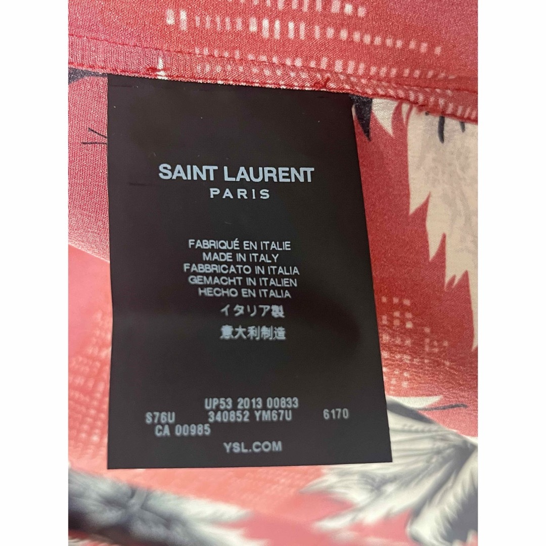 Saint Laurent(サンローラン)の【希少極美品】サンローラン パリ 14SS シルクアロハシャツ メンズのトップス(Tシャツ/カットソー(半袖/袖なし))の商品写真