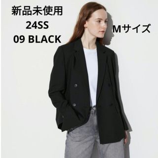 新品未使用 ユニクロ 24SS ダブルジャケット ブラック Mサイズ