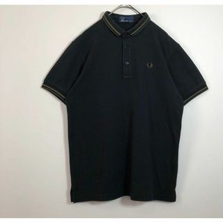 フレッドペリー(FRED PERRY)のFRED PERRY フレッドペリー　刺繍ロゴ　リブライン　 ポロシャツ　35(ポロシャツ)