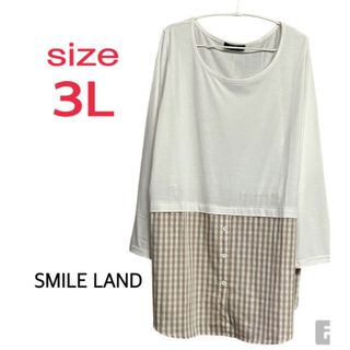 大きいサイズ ＊新品＊ SMILE LAND  長袖トップス　3L