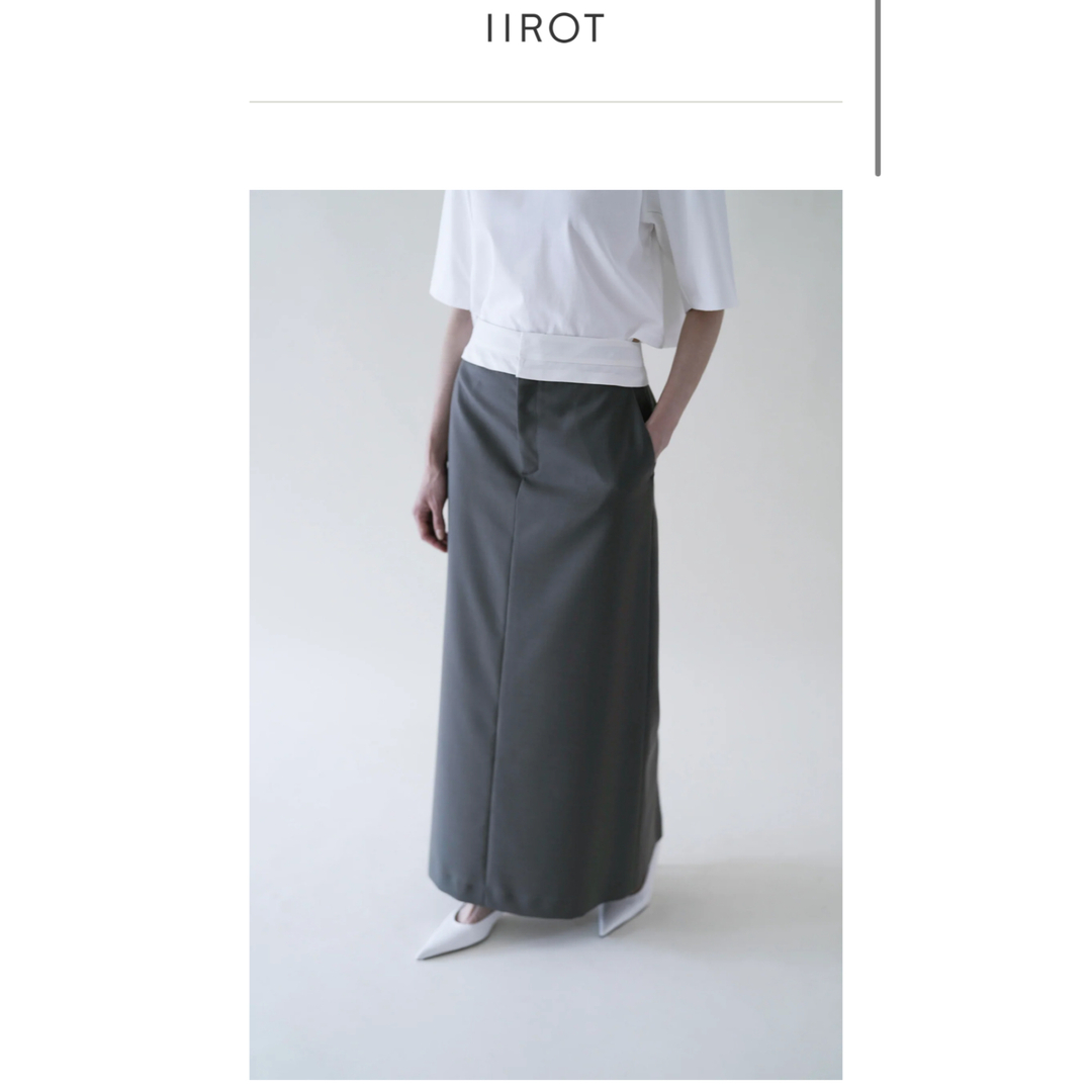 EDIT.FOR LULU(エディットフォールル)のiirot Wrap waist Skirt_Gray  38 レディースのスカート(ロングスカート)の商品写真