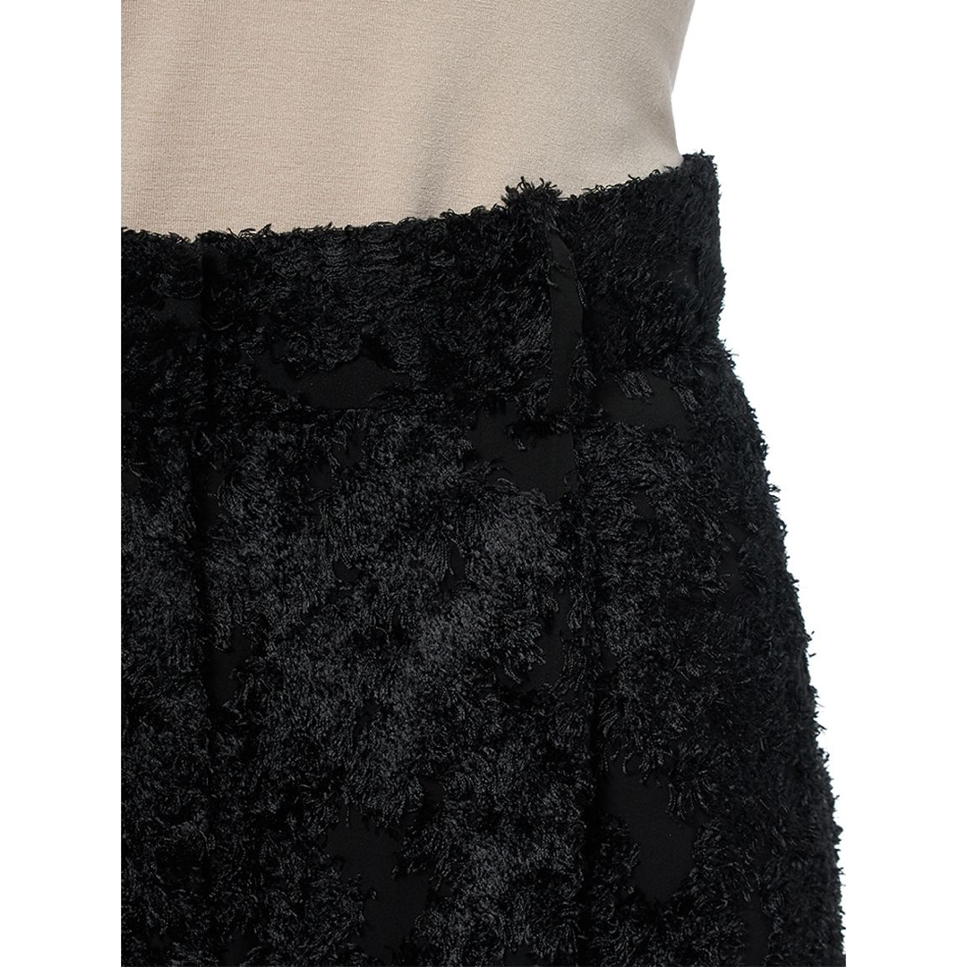 styling/(スタイリング)のカットジャガードタックパンツ　ブラック レディースのパンツ(カジュアルパンツ)の商品写真