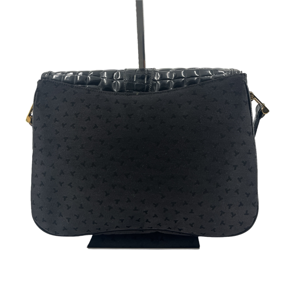 Tiffany & Co.(ティファニー)の希少　ティファニー　ショルダーバッグ　クロコ型押し　ユニセックス　金具　ブラック レディースのバッグ(ショルダーバッグ)の商品写真