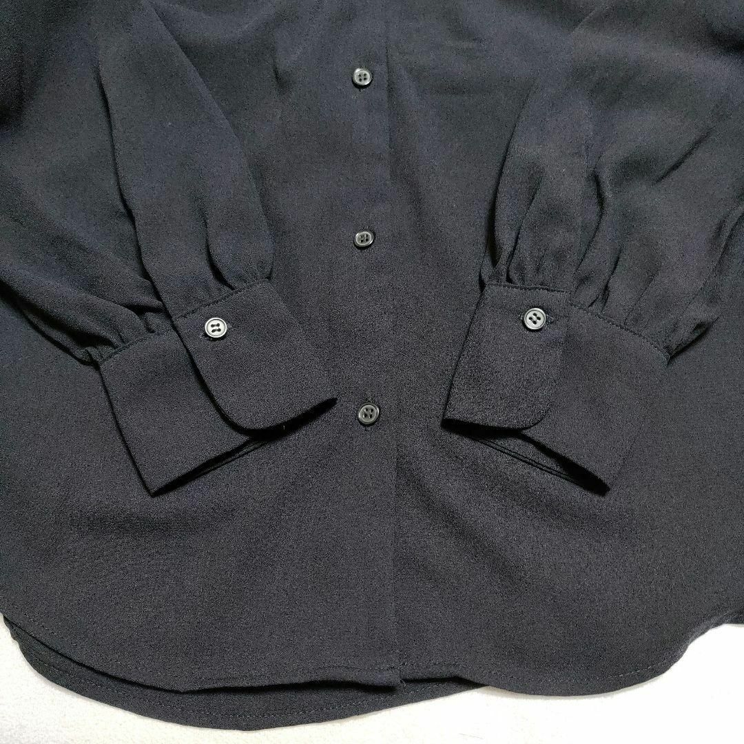 GU(ジーユー)のGU ジーユー (S)　ボウタイブラウス　ブラック レディースのトップス(シャツ/ブラウス(長袖/七分))の商品写真