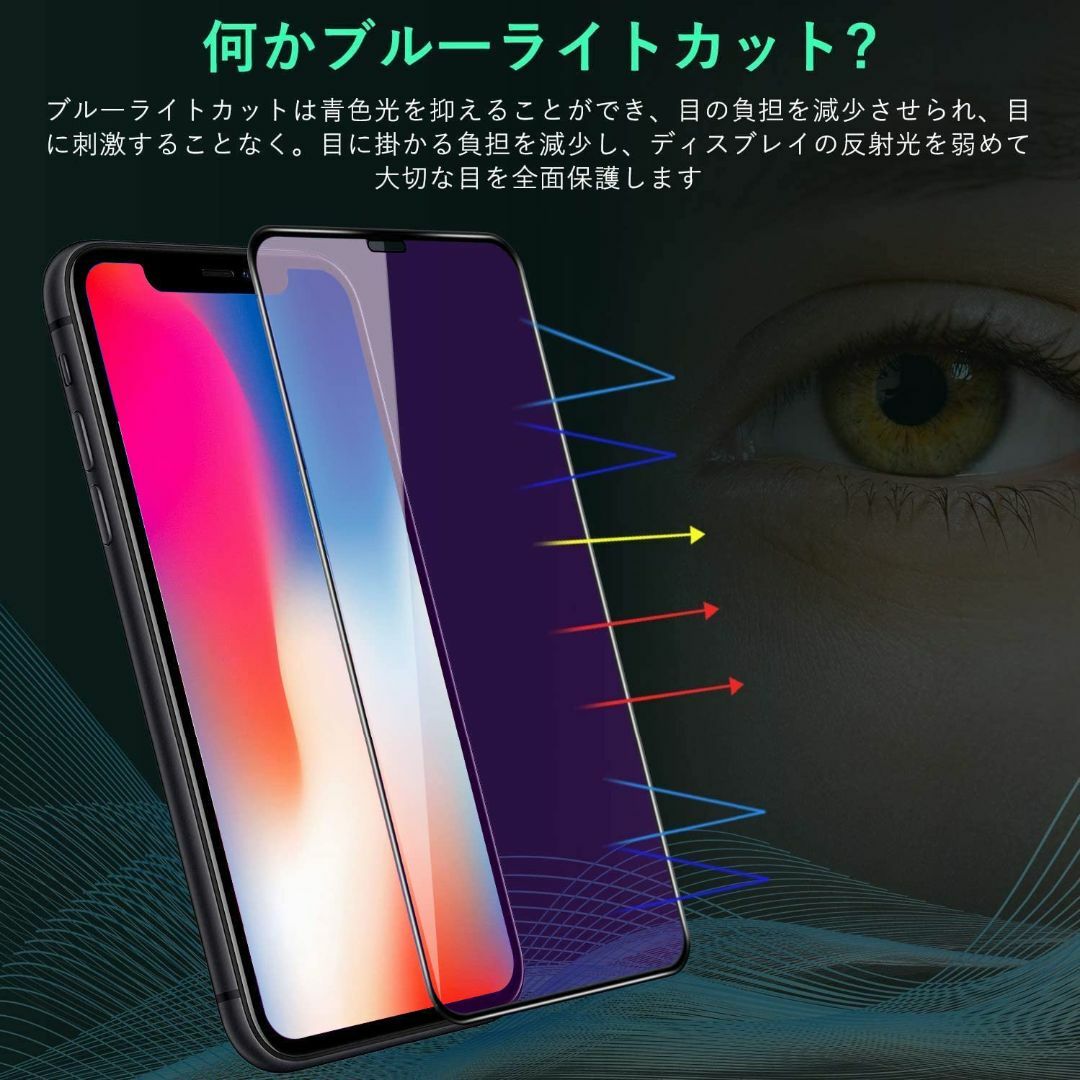 【色:2枚入り-【ブルーライトカット】_サイズ:11/XR】iPhoneX/11 スマホ/家電/カメラのスマホアクセサリー(その他)の商品写真