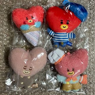 ビーティーイシビル(BT21)の【BTS・BT21】TATAアイス&マルシェ&ラテカラー&キッチンマスコット4点(アイドルグッズ)