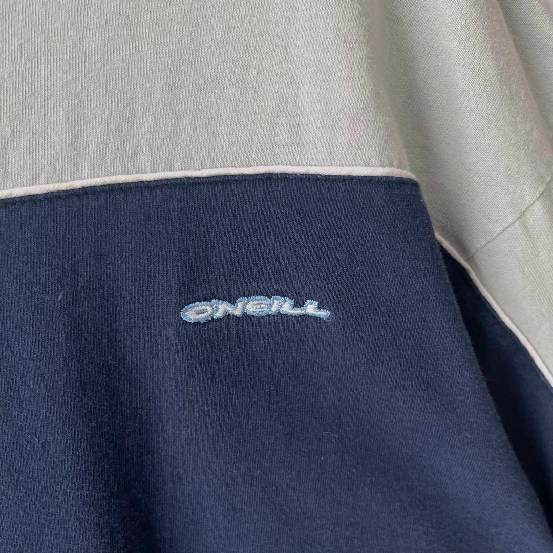 90sヴィンテージ USA製古着　O'NEILL 切替カラー刺繍ロゴTシャツ　M メンズのトップス(Tシャツ/カットソー(半袖/袖なし))の商品写真