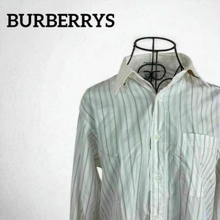 BURBERRY - バーバリーズ　長袖ストライプシャツ　白　ホワイト