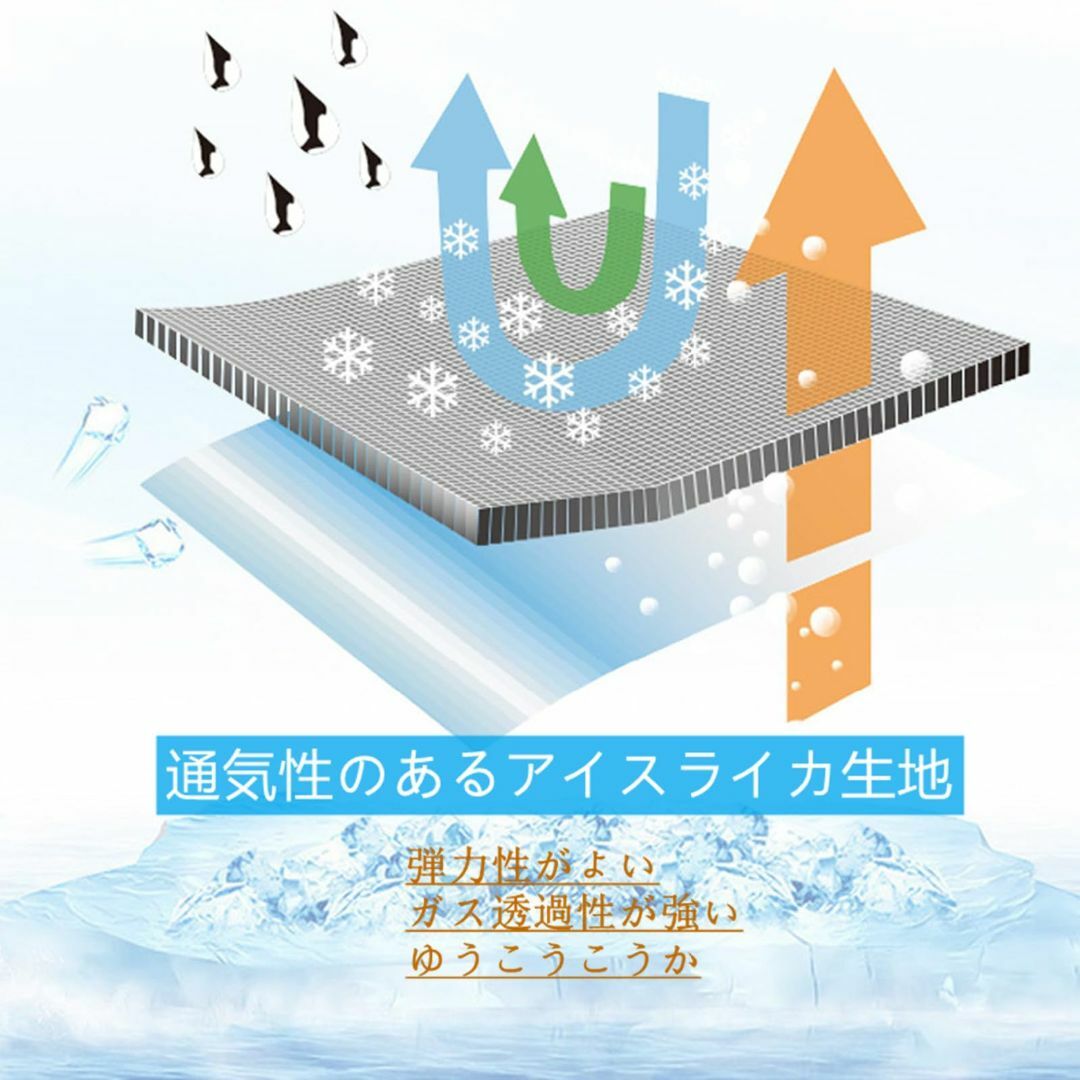 Kukeyiee サイクルグローブ 夏用 薄手 冷感 指切り クッションパッド付 スポーツ/アウトドアの自転車(ウエア)の商品写真