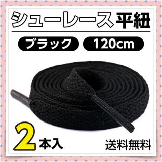 靴紐 120cm 2本 両足セット 平紐 シューレース スニーカー ハイカット(その他)